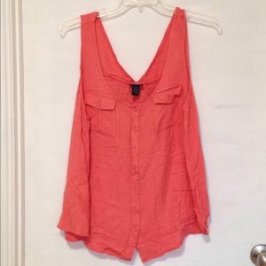 Casual coral tank top